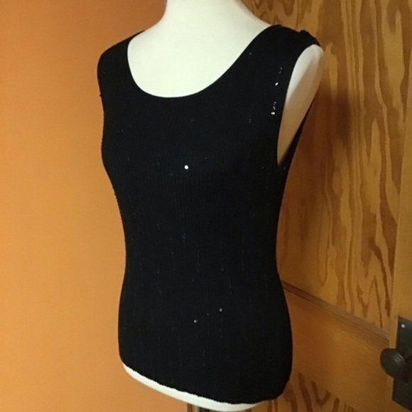 Vintage 90s Jaclyn smith sequined knit tank - Picture 3 of 6